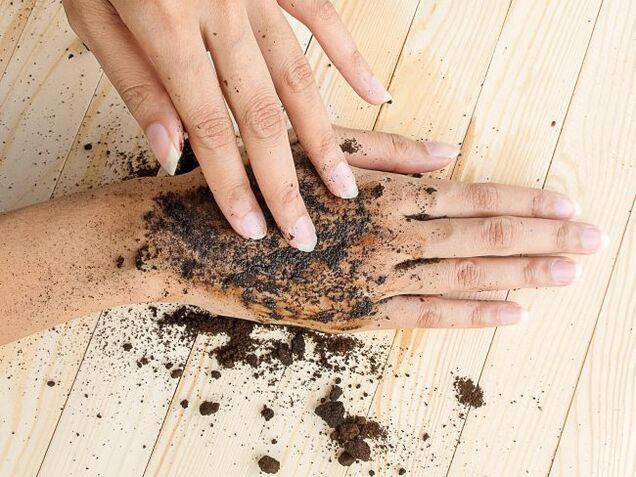 Exfoliante de manos con sal y café